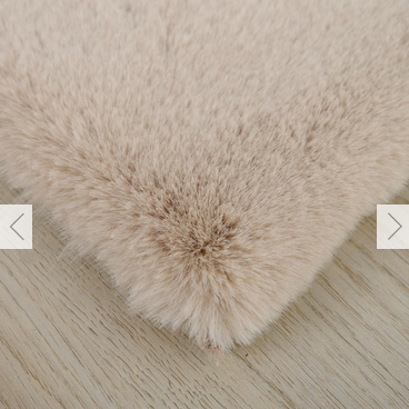 Deluxe Rabbit Faux Fur Rug - Biscuit / 140cm - Image 3