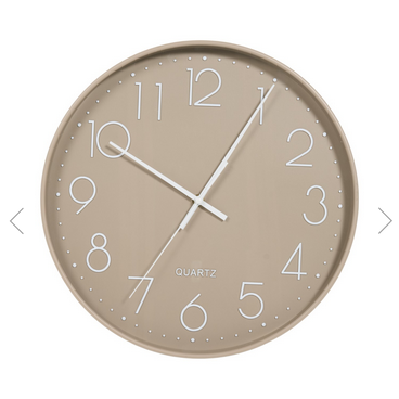 Matte Wall Clock – Taupe