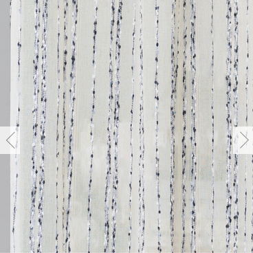 Pembury Slub Voile Panel - White and Charcoal - Image 3